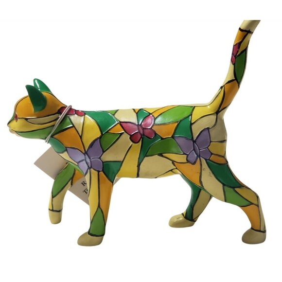 Limited Edition Tiffany Cat Butterfly Hamilton Collection Figure w/ Tag - Picture 2 of 13